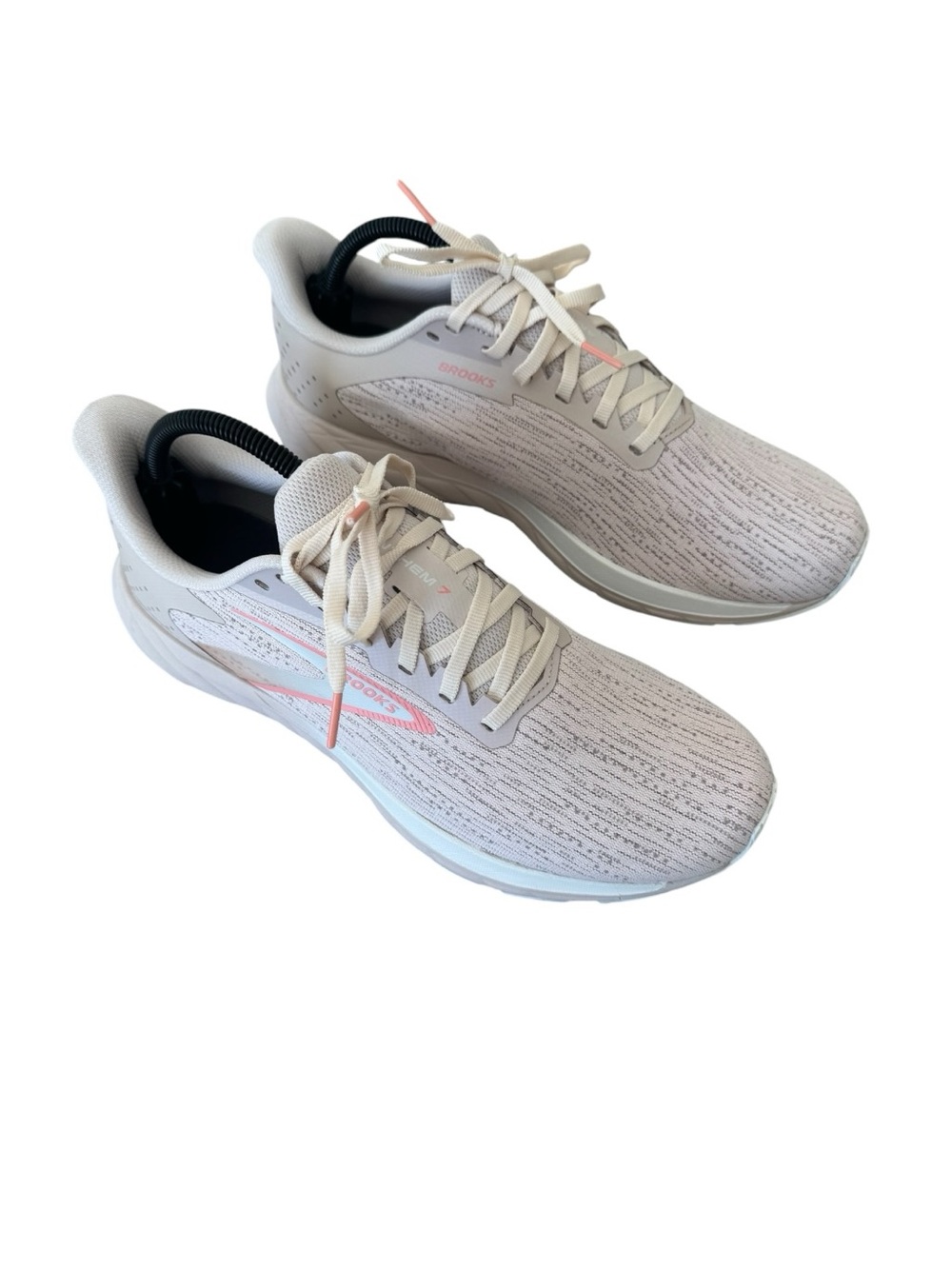 Brooks Women's Anthem 7 Running Sneakers in beige with pink accents size 11M